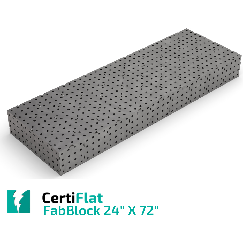 CertiFlat - FABBLOCK - 24"X72" - Industrial Welding Table
