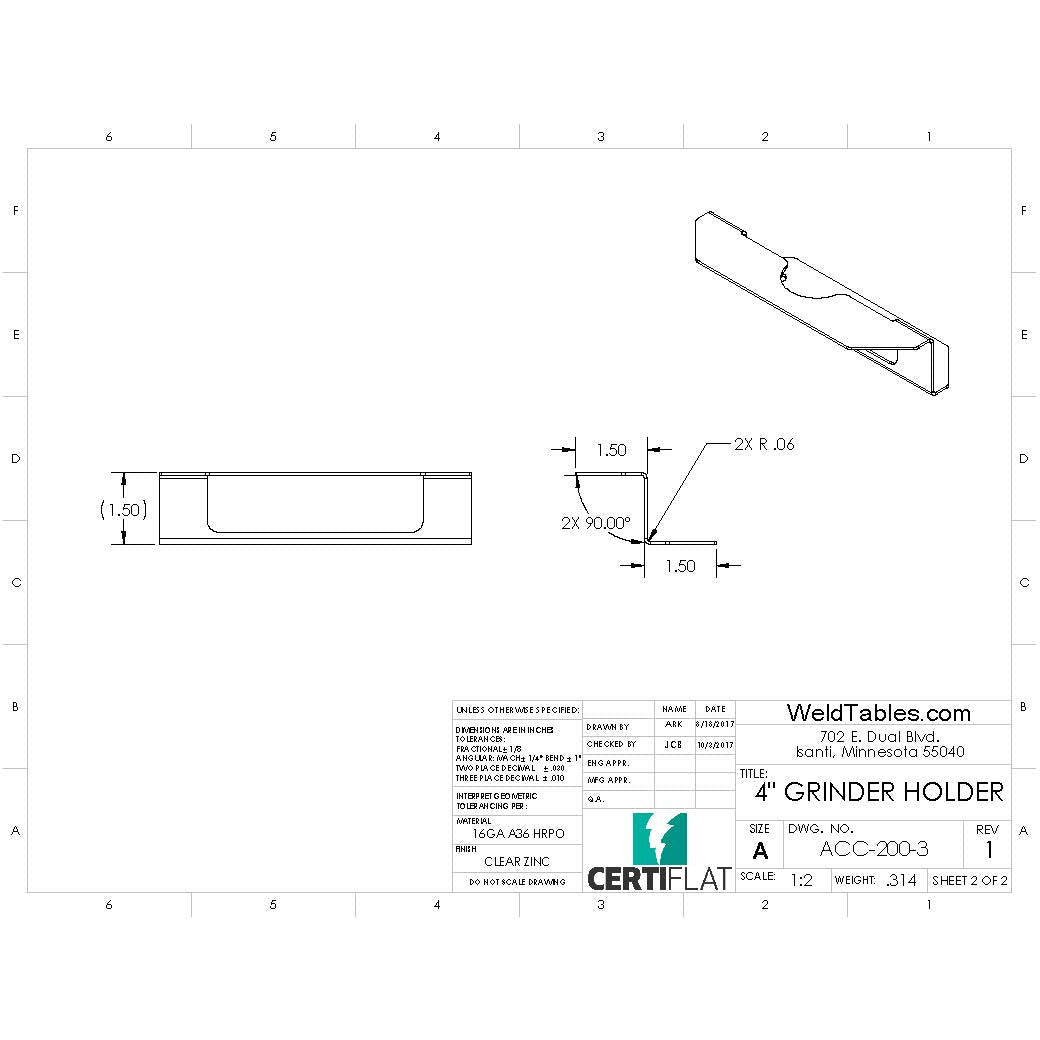 #SALE# CertiFlat Grinder Holder 4&quot;