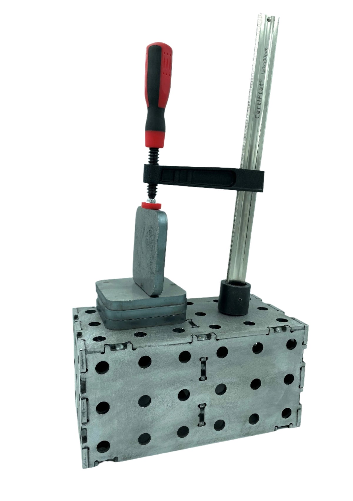 CertiFlat 16MM Welding Table Clamp - Composite Handle + Fixed Throat