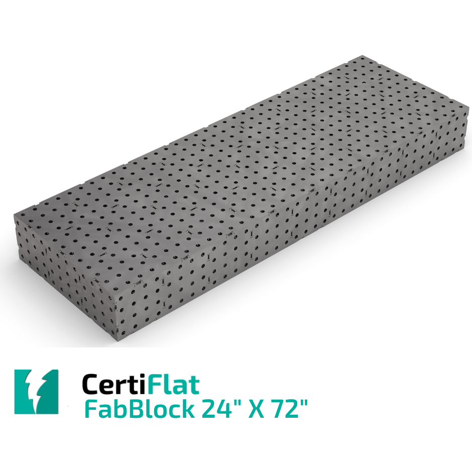 CertiFlat - FABBLOCK - 24&quot;X72&quot; - Industrial Welding Table
