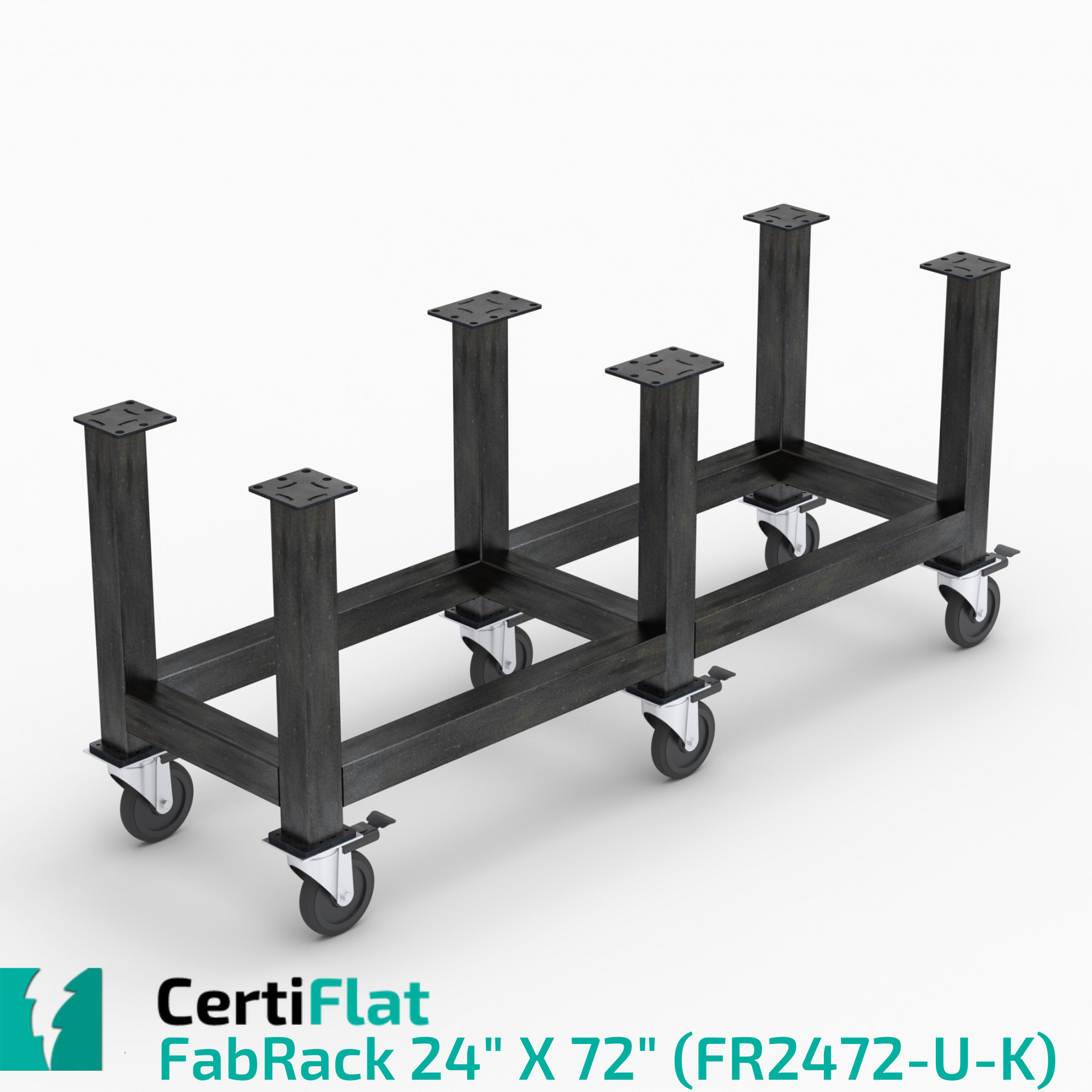 FabBlock Kit with casters- FR2472 24"X72" FabRack CNC Tube Laser Leg 6 Kit For FabBlocks