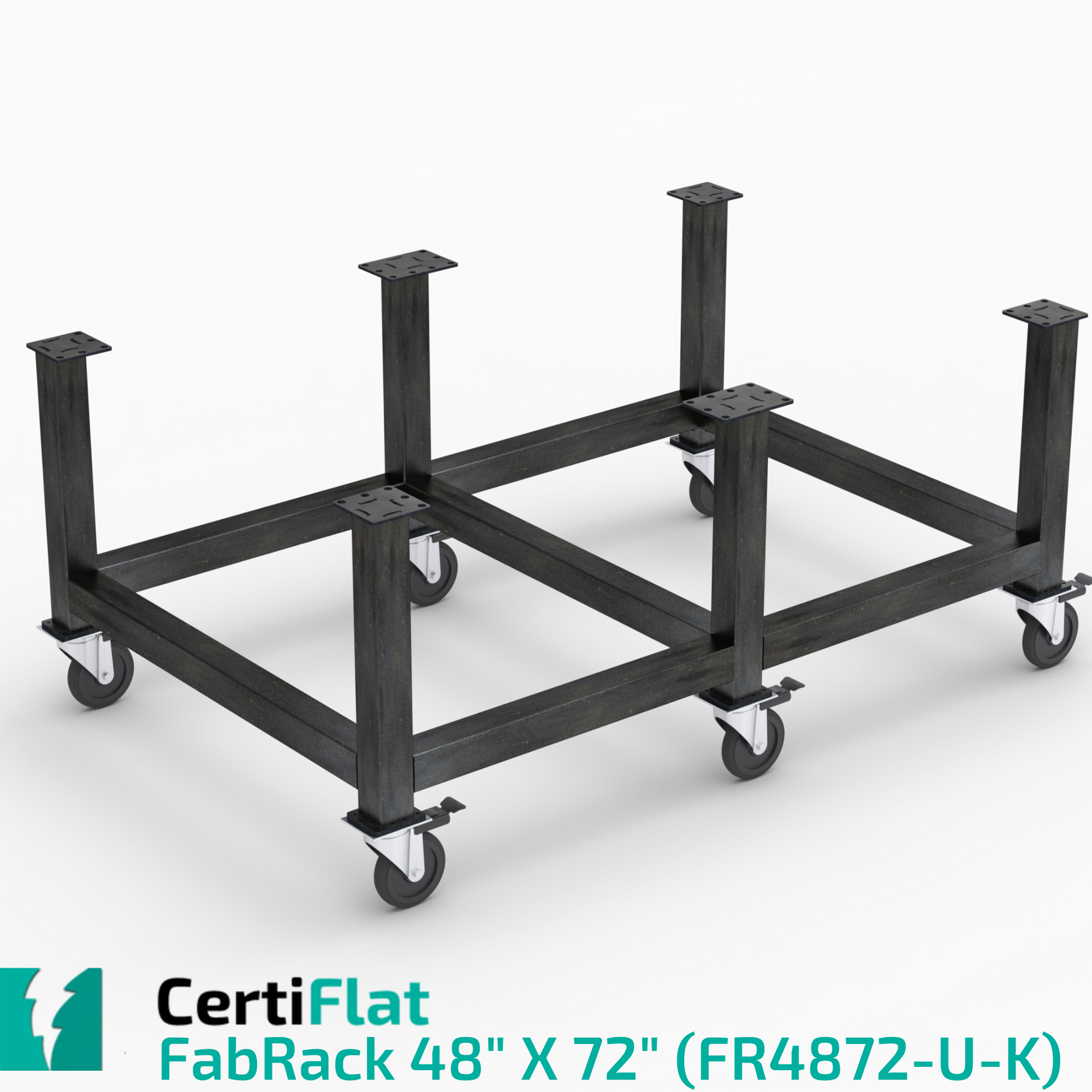 FabBlock Kit with Casters - FR4872-U-K,  48"X72" FabRack CNC Tube Laser Leg 6 Kit For FabBlocks