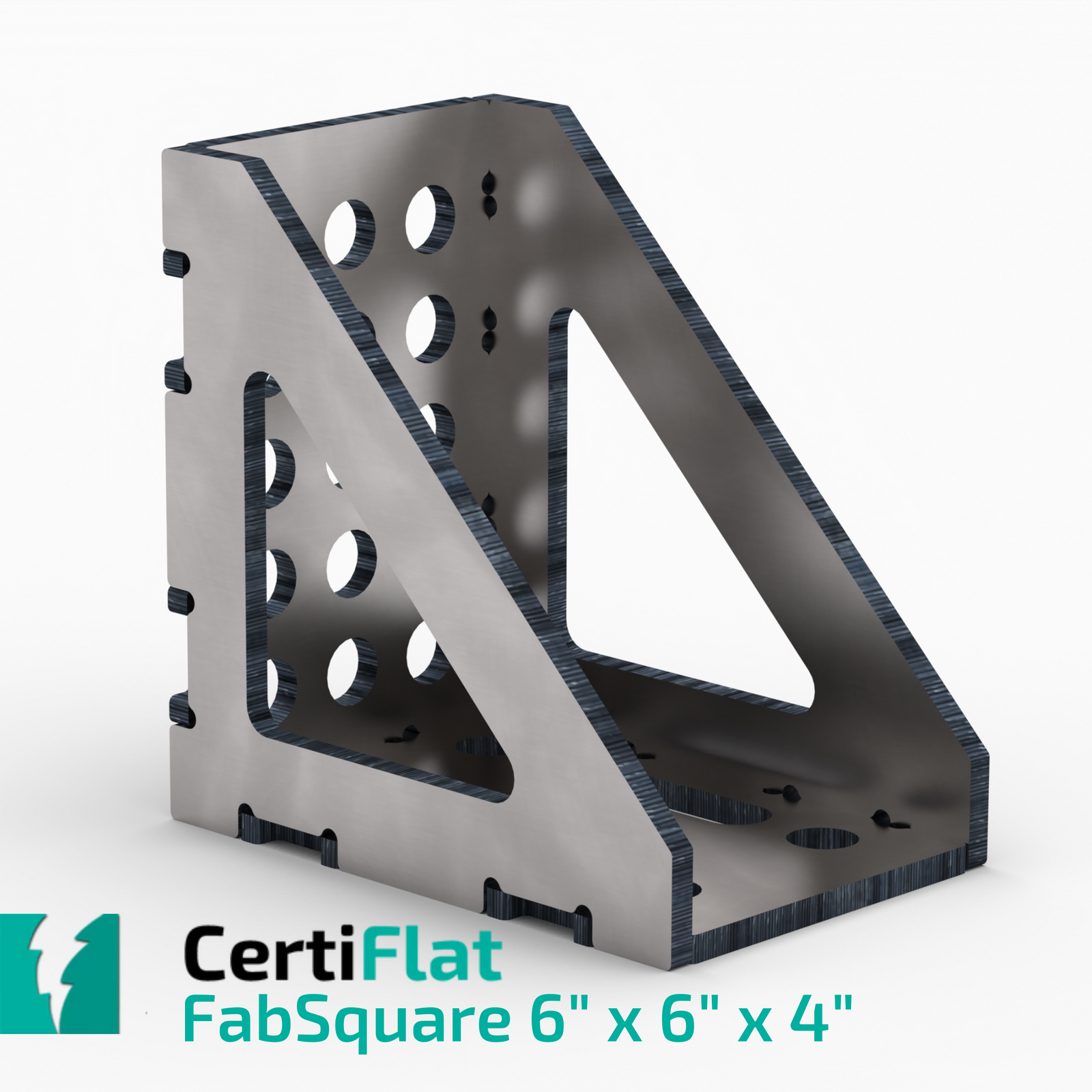 CertiFlat FS6690-4 6"X6"X4" Wide 90 Degree FabSquare U-Weld Kit