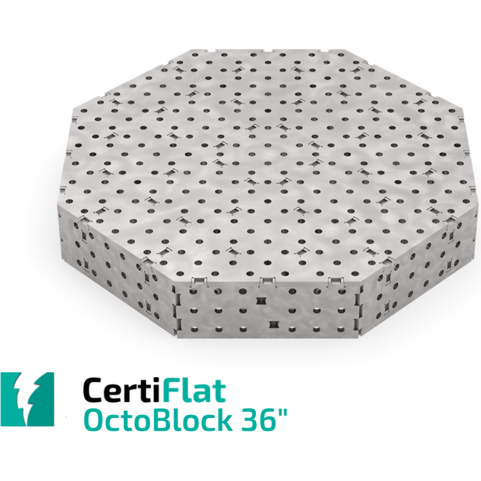 CertiFlat Octagonal OctoBlock 36 inch industrial welding and fabrication tables 36&quot;