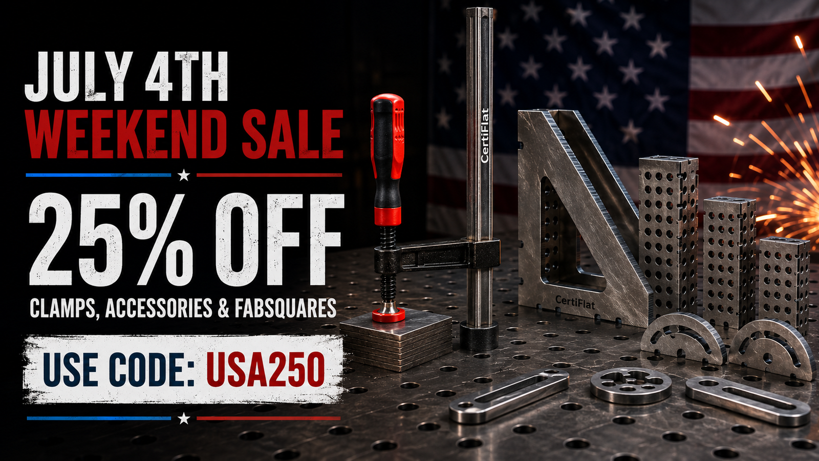 Celebrate the July 4th weekend with 25% off select CertiFlat shop essentials.