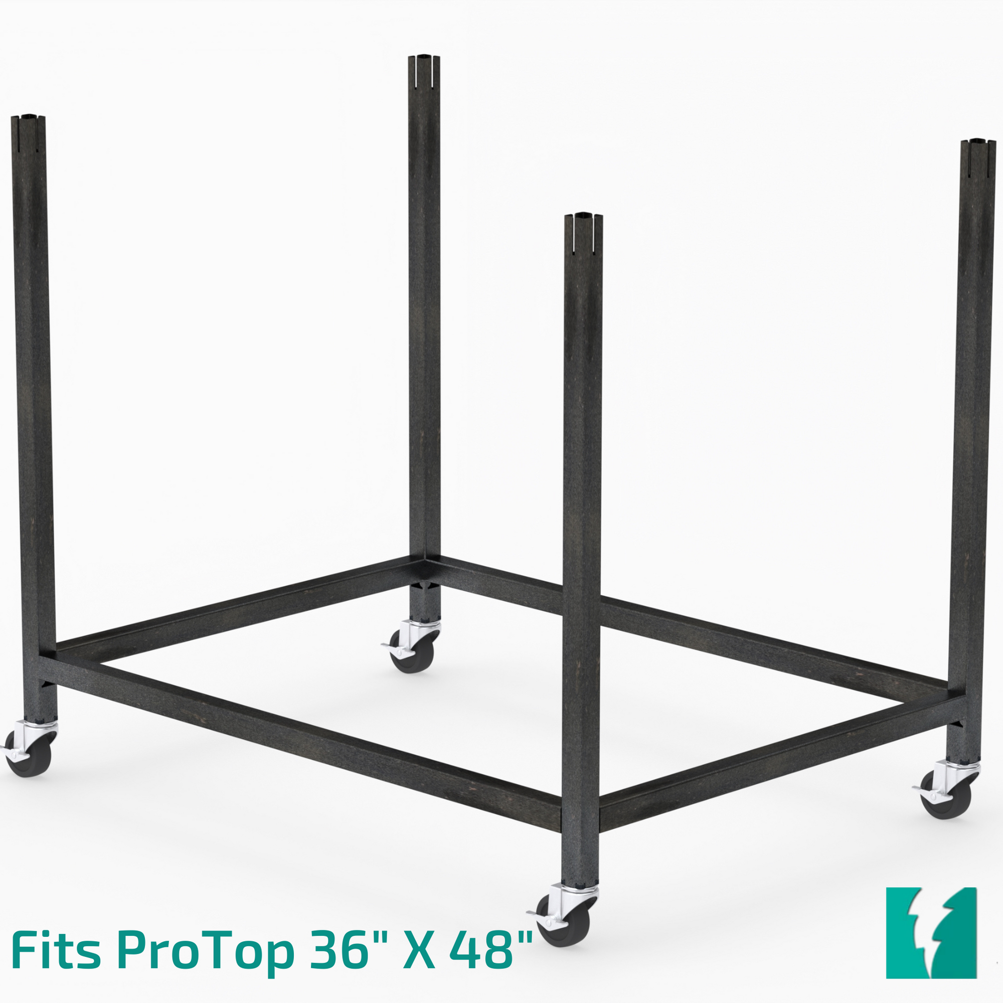 CertiFlat ProTop Leg Kit 36" X 48", LK3648 with Casters by Tab & Slot, CNC Tube Laser, CNC Tube Laser Leg Kit, LK3648