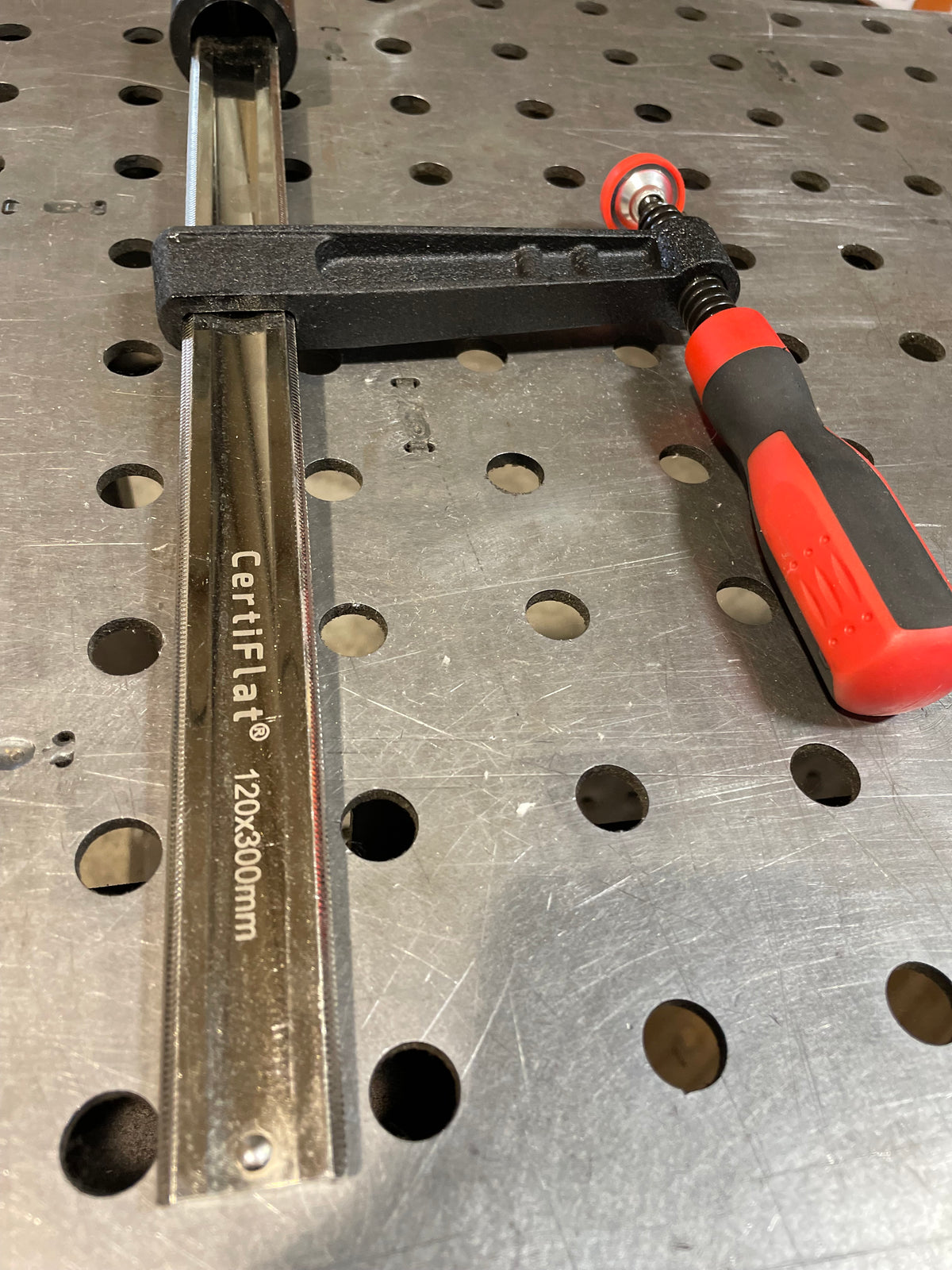 CertiFlat 16MM Welding Table Clamp - Composite Handle + Fixed Throat