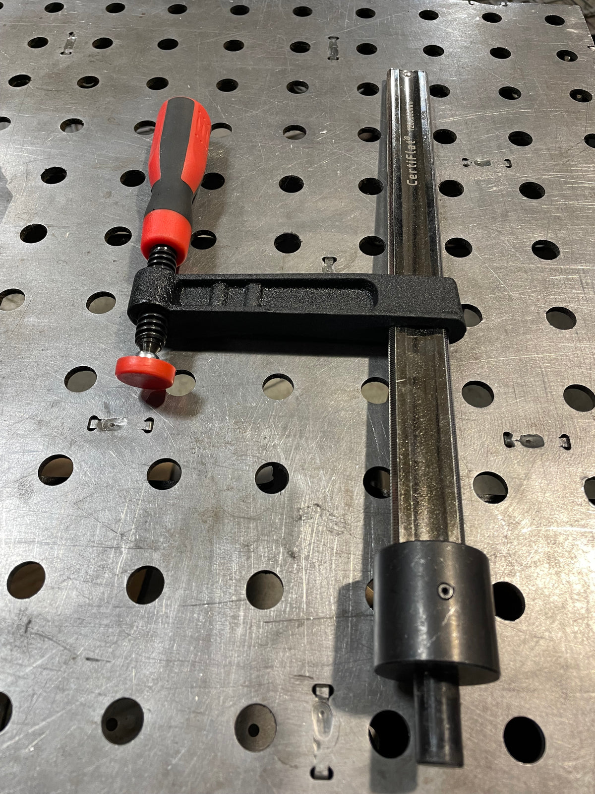 CertiFlat 16MM Welding Table Clamp - Composite Handle + Fixed Throat