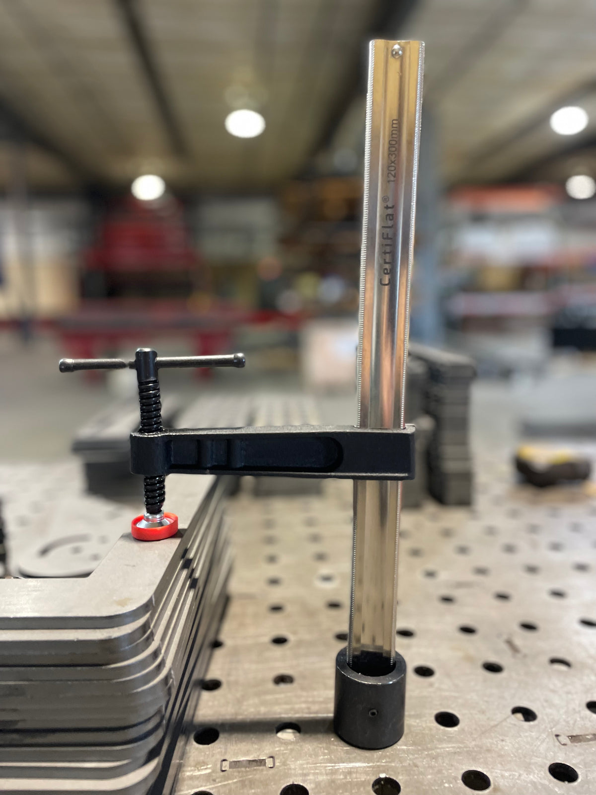 CertiFlat 16MM Welding Table Clamp, T-type Handle + Fixed Throat