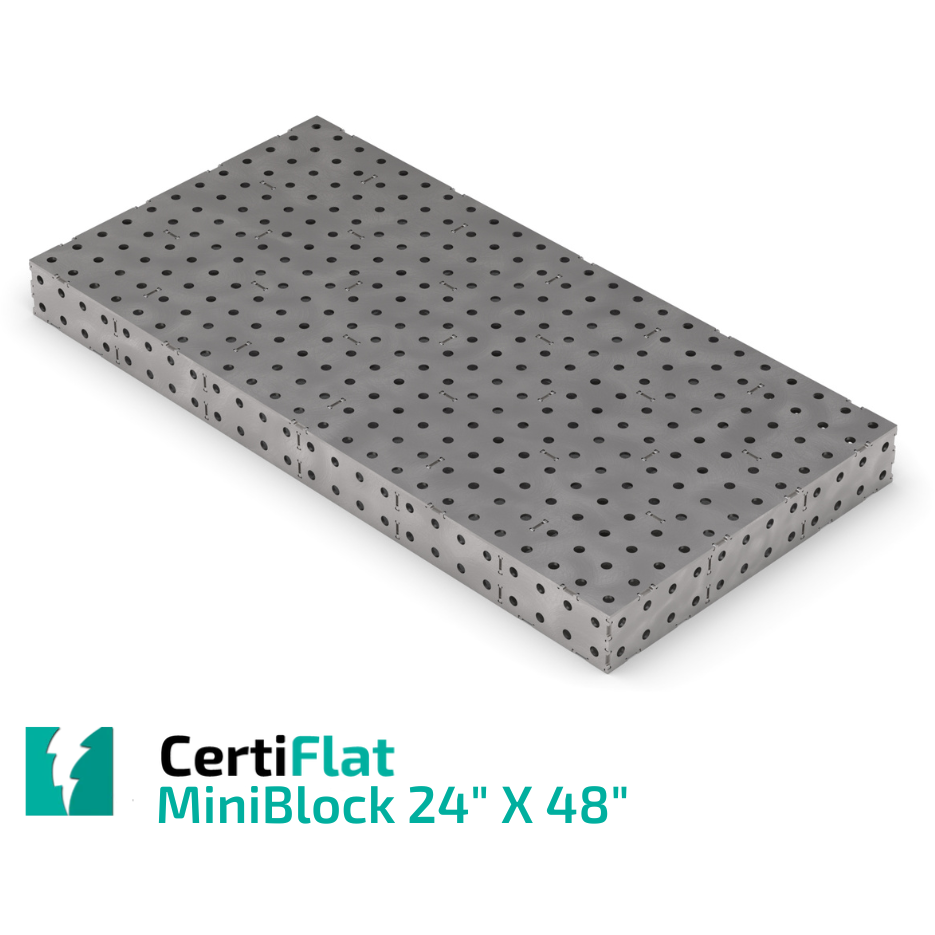 CertiFlat MiniBlock - 24" X 48" Heavy Duty Welding Table Tab & Slot Designed