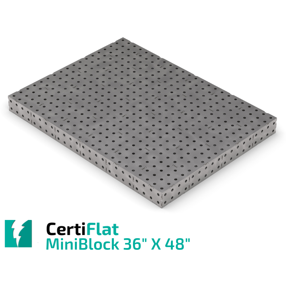 CertiFlat - Mini Block 36" X 48" - Heavy Duty Welding Table - Tab and Slot Designed