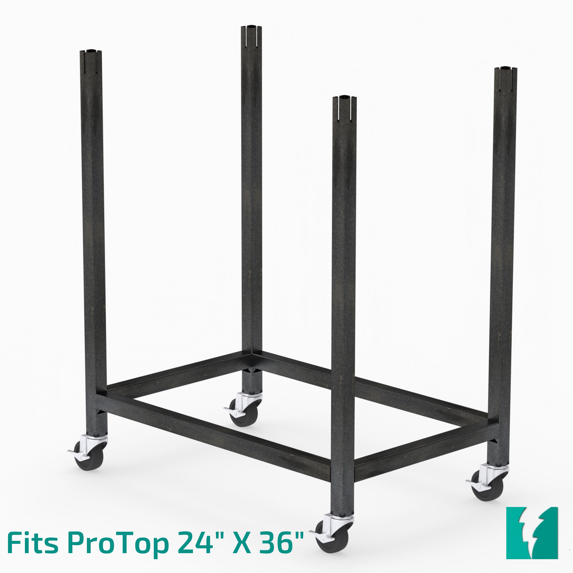 CertiFlat ProTop Leg Kit 24" X 36", LK2436 with Casters by Tab & Slot, CNC Tube Laser, CNC Tube Laser Leg Kit, LK2436