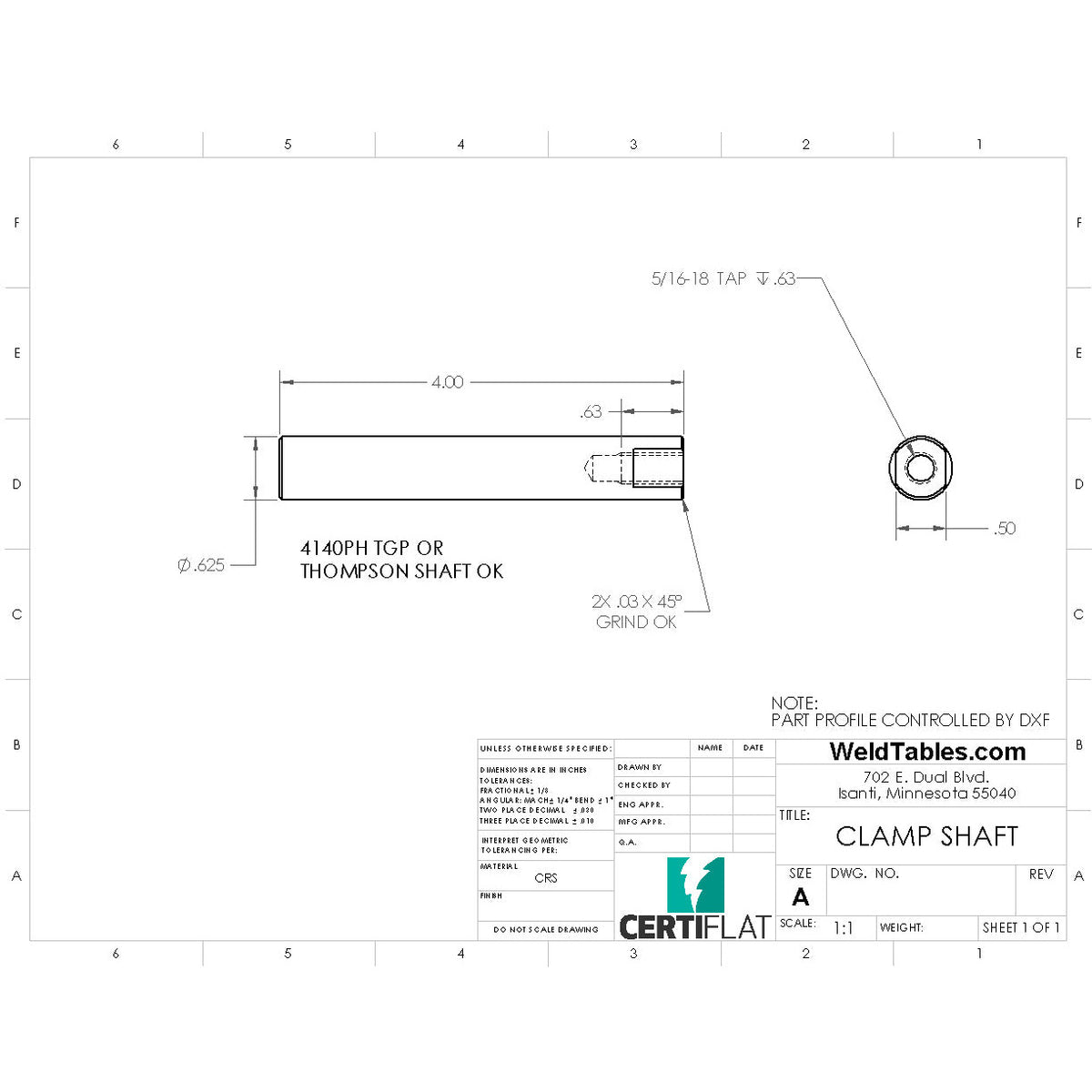 CertiFlat 4&quot; FabPost