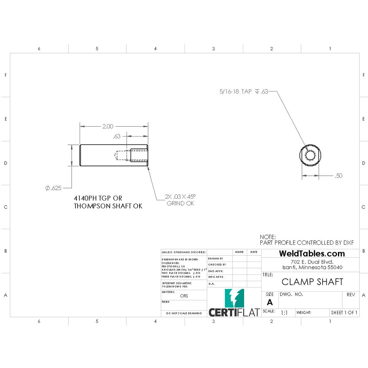 CertiFlat 2&quot; FabPost