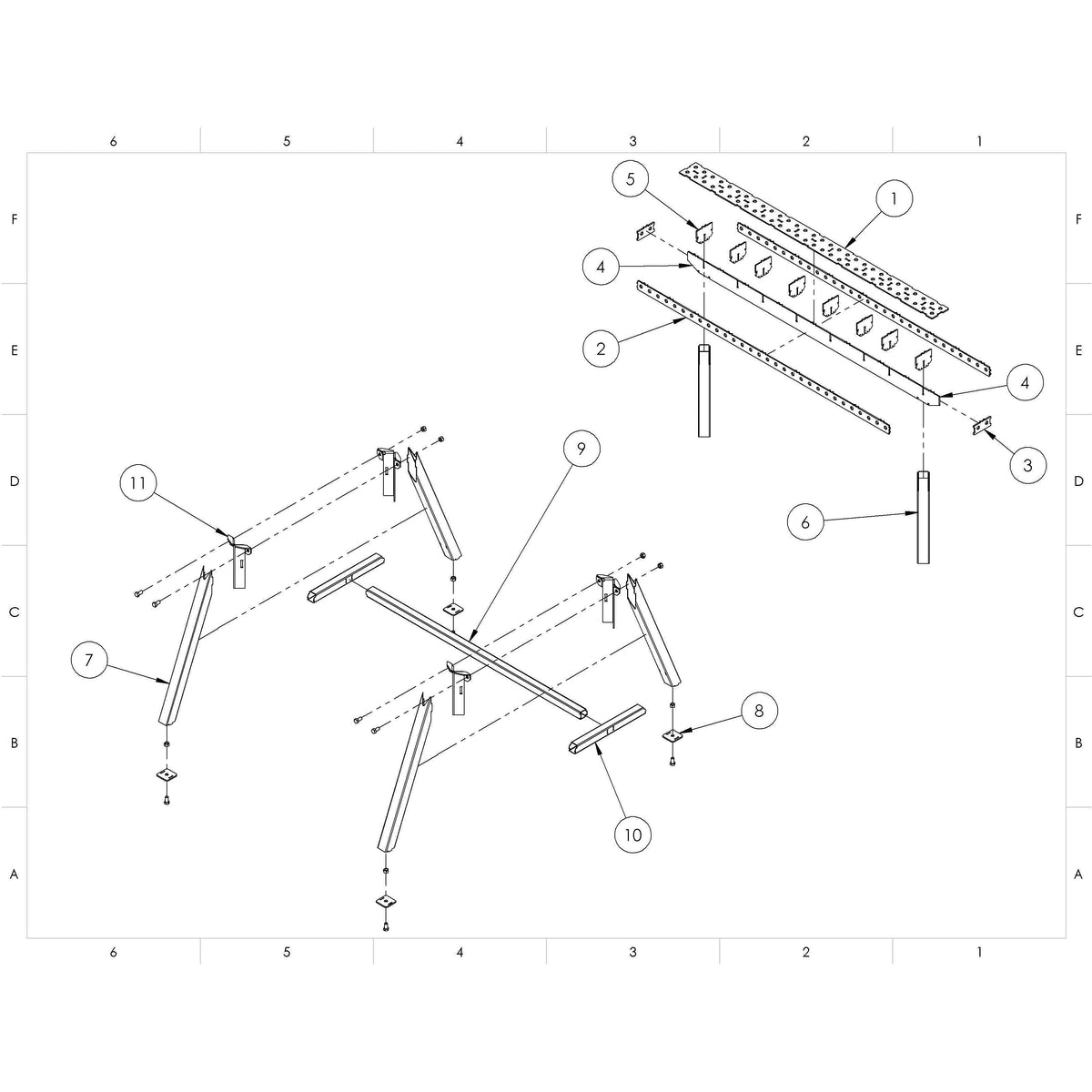FH460A 60&quot; Adjustable FabHorse 32&quot;- 40&quot; Height infinite Adjustment