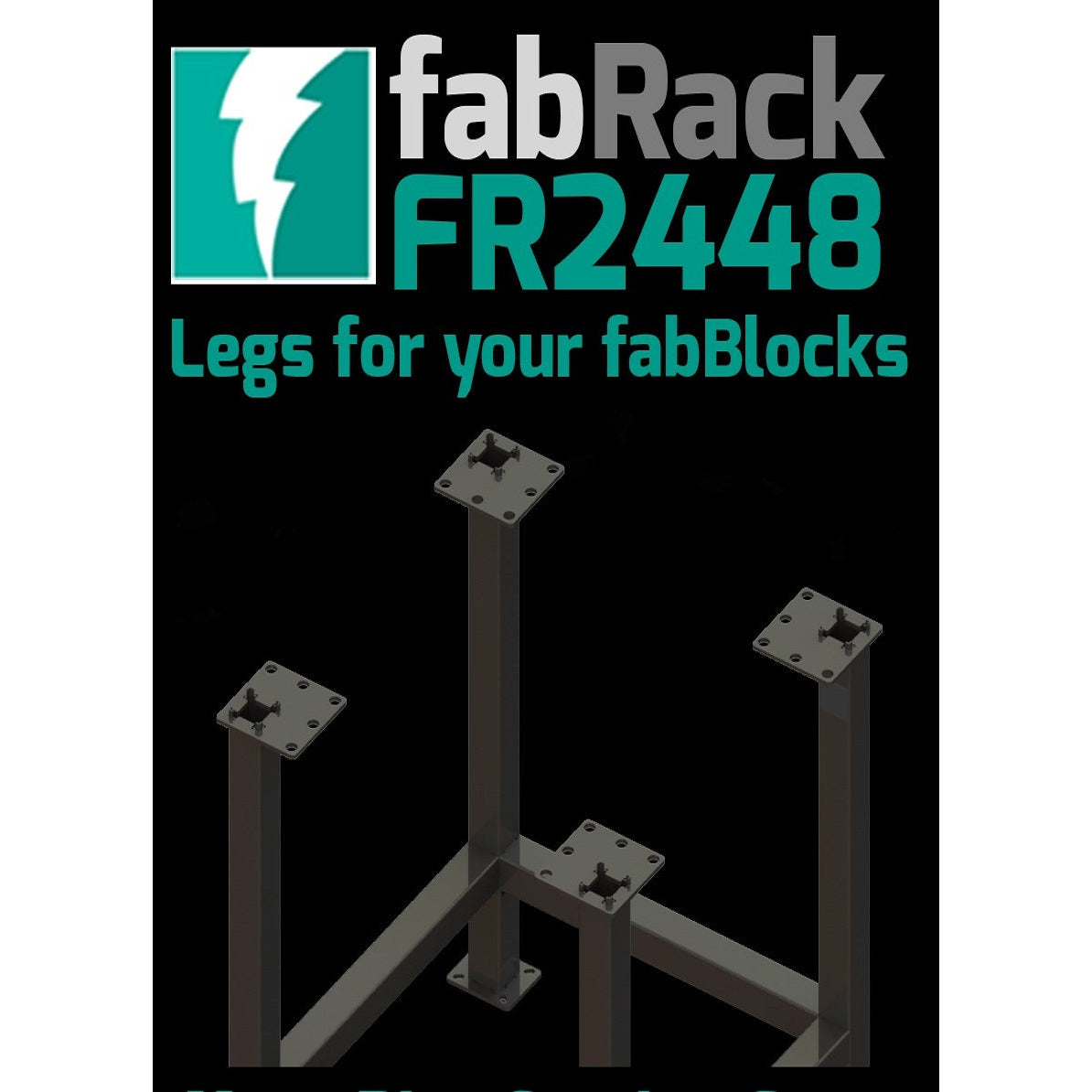 fr2448 24x48 fabrack cnc tube laser leg kit for fabblocks