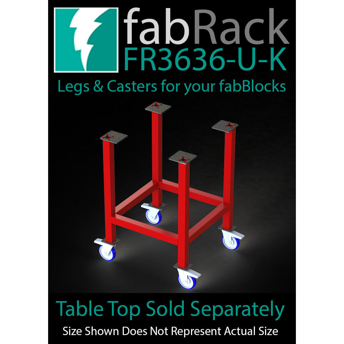 Certiflat 36&quot;X36&quot; FabRack with Casters for FabBlock