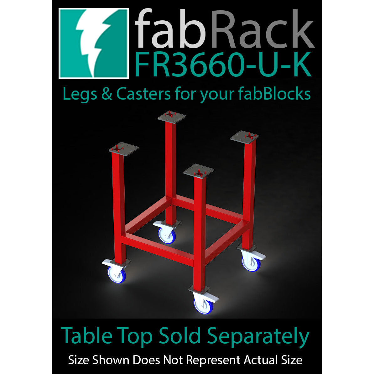 Certiflat 36&quot;X60&quot; FabRack with Casters for FabBlock