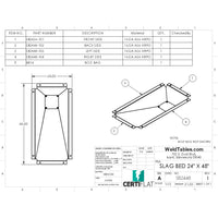 Slag Bed for CertiFlat 24"X48" Plasma Table