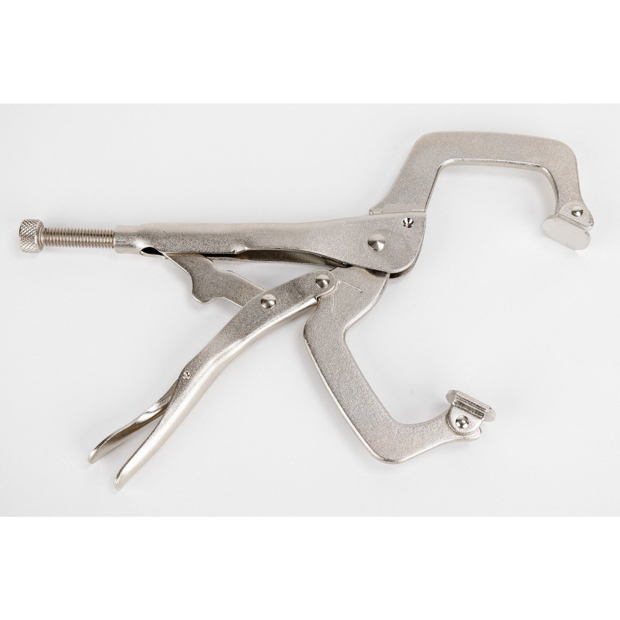 Clamps - 11" C-Clamps Locking Pliers With Pads - Nickel Plated - Rock River
