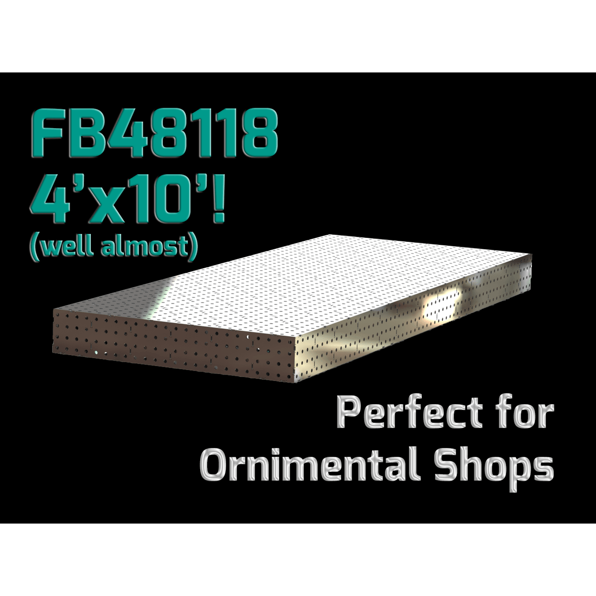 FabBlock Kit - FB48118 U-Weld Kit Modular Welding Table Kit 48&quot;X118&quot; FabBlock