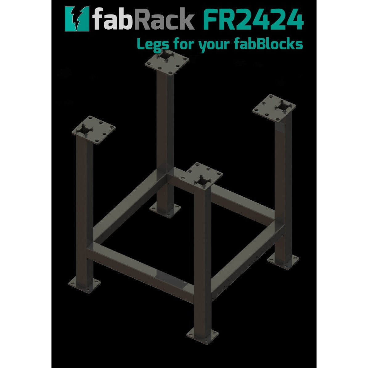 FabBlock Kit - FR2424 24&quot;X24&quot; FabRack CNC Tube Laser Leg Kit For FabBlocks