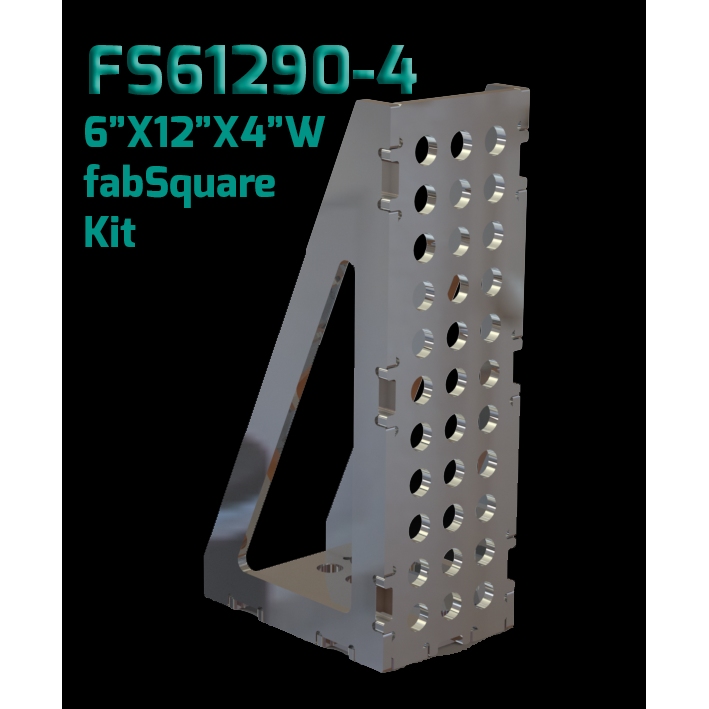 FS61290-4  6&quot;X12&quot;X4&quot; Wide  U-Weld FabSquare Kit 90 Degree