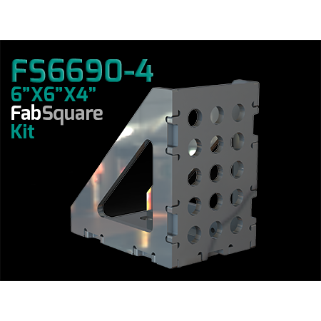 FS6690-4  6&quot;X6&quot;X4&quot; Wide 90 Degree FabSquare U-Weld Kit