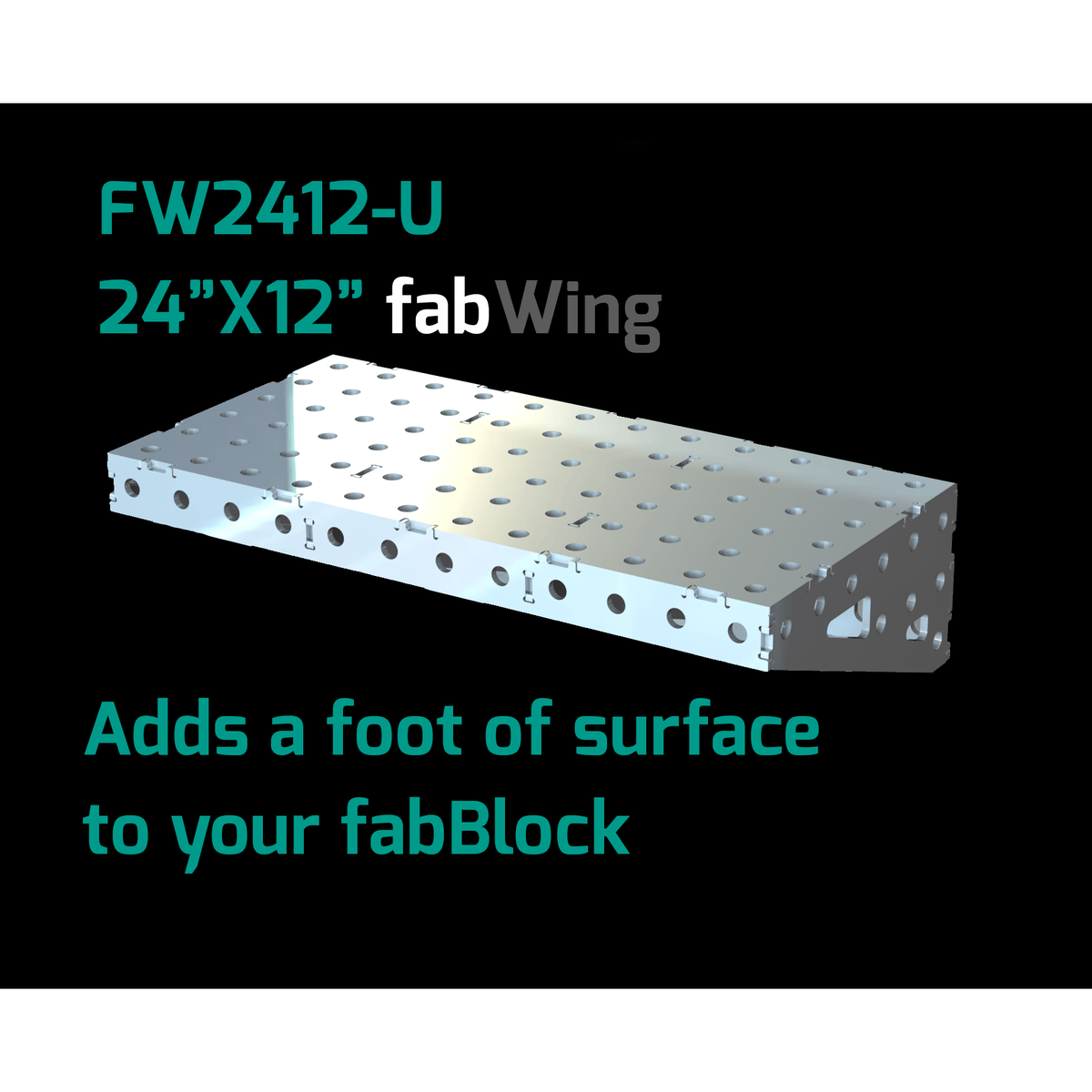 FW2412 CertiFlat FabWing 24&quot; X 12&quot; Extension Table