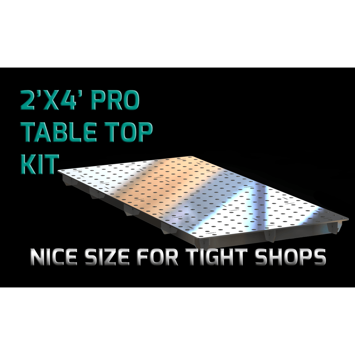 Pro Table Kit - 2&#39;X4&#39; Heavy Duty Welding Table Top Kit-CertiFlat By Tab &amp; Slot U-Weld